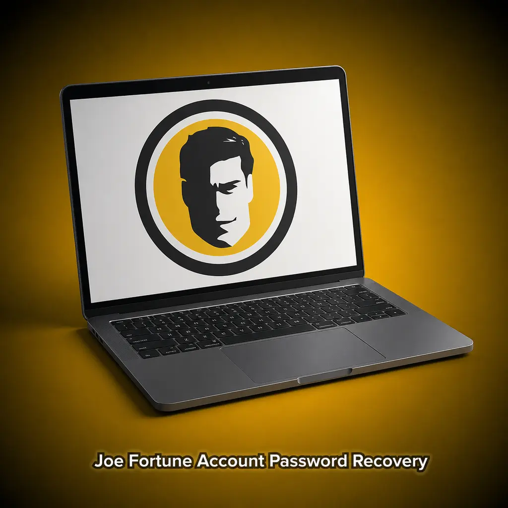 Steps to recover a forgotten Joe Fortune account password using the login page reset link