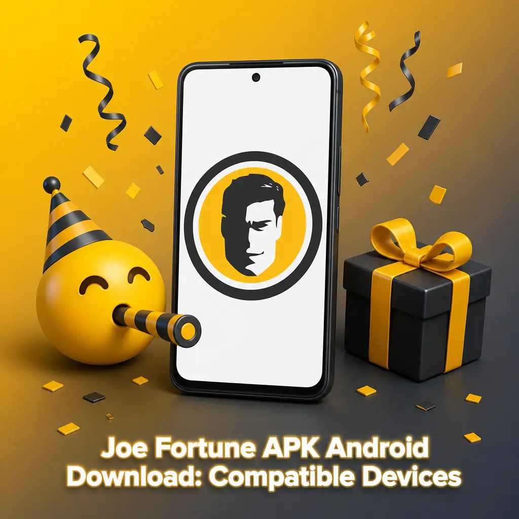 Joe Fortune APK for Android: compatible devices include Samsung Galaxy S24, Google Pixel 8, OPPO Reno 11, and OnePlus 12.
