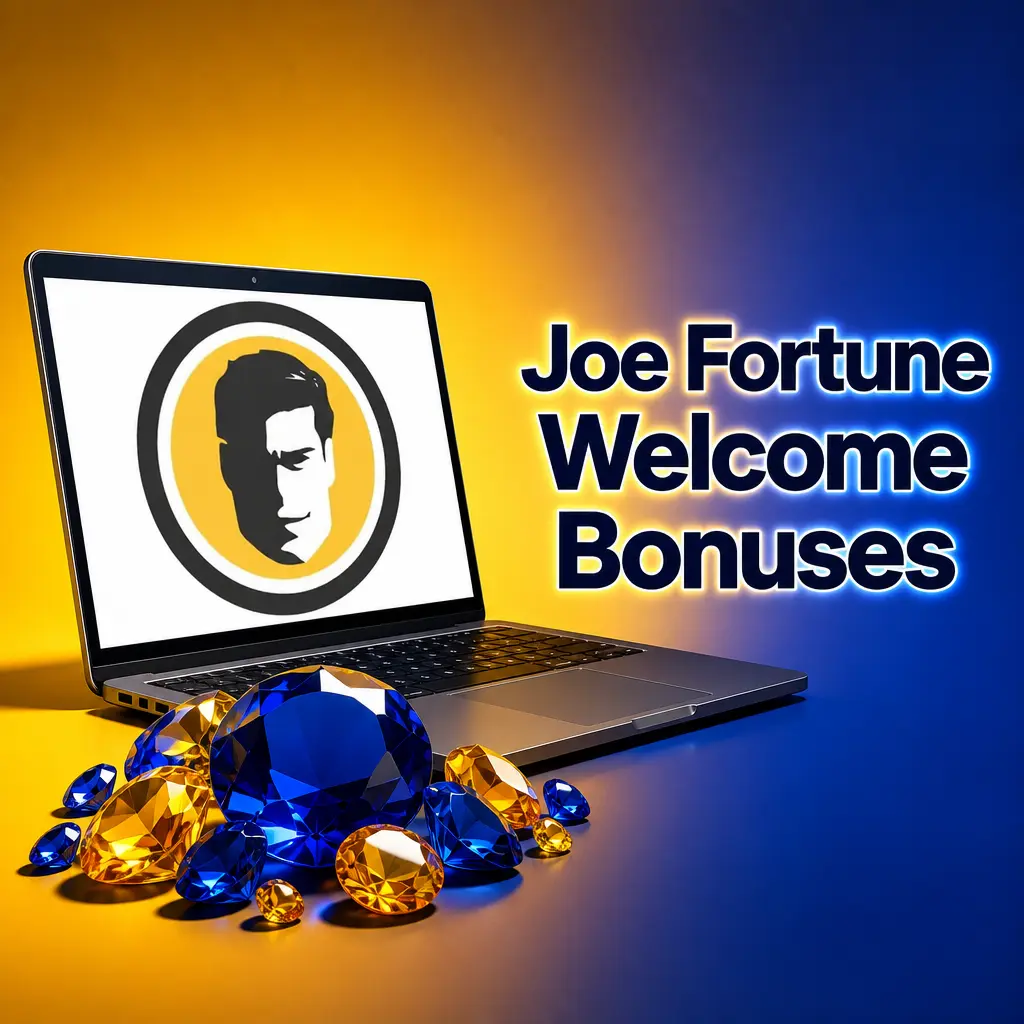 Joe Fortune welcome bonus table showing five deposit match offers totalling AUD 5,000 and 450 free spins on RTG pokies