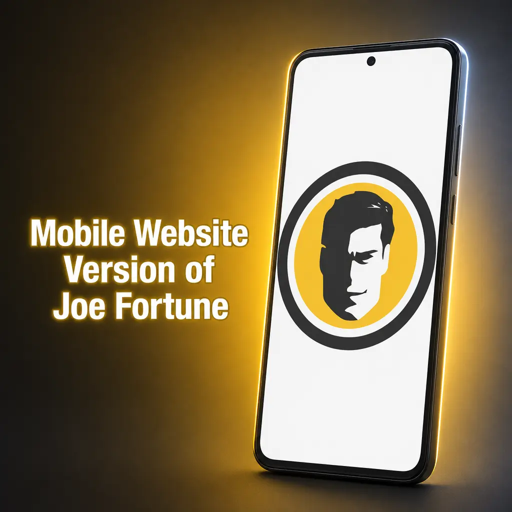 Joe Fortune mobile website displayed on a smartphone browser, showing casino games and sportsbook odds without app download