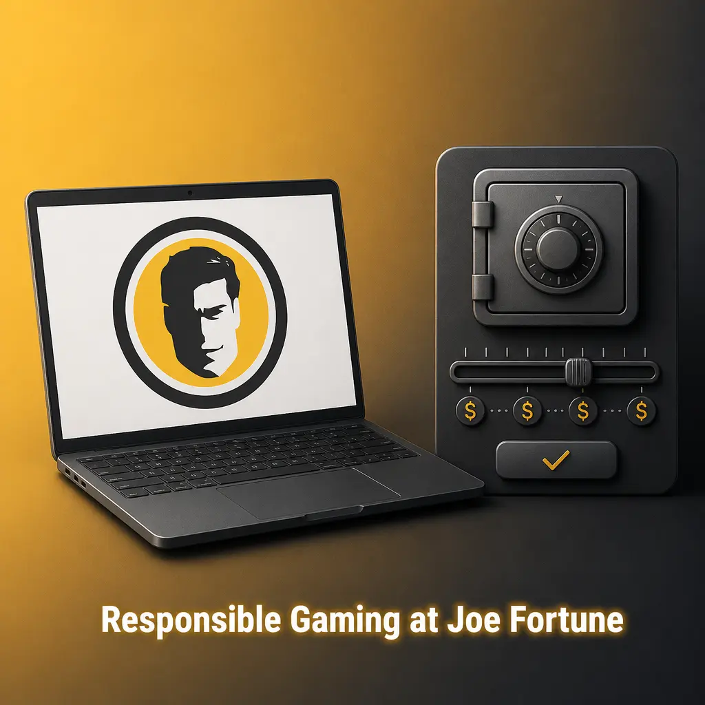 Joe Fortune responsible gaming tools: deposit limits, self-exclusion, loss limits, and links to Australian counselling support services.
