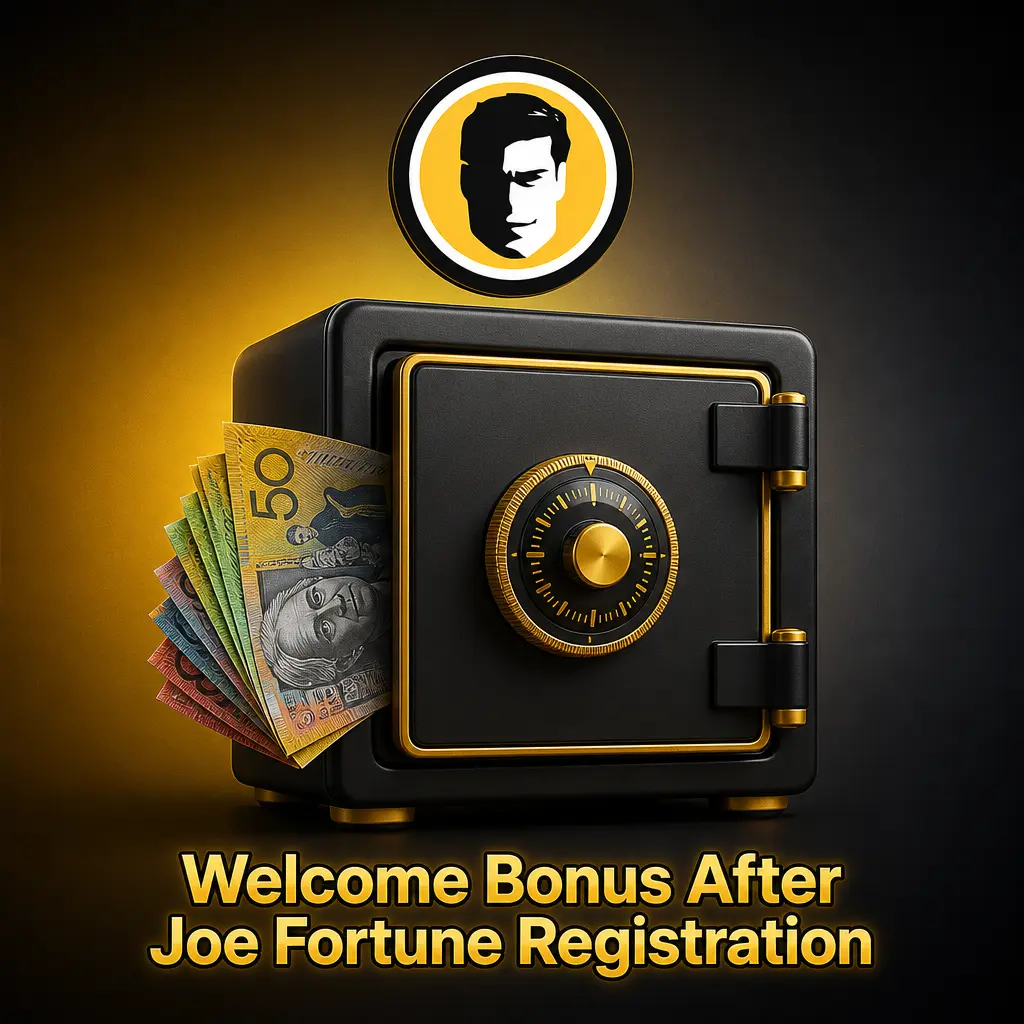 Joe Fortune welcome bonus: up to AUD 5,000 plus 450 Free Spins across your first five deposits after registration.